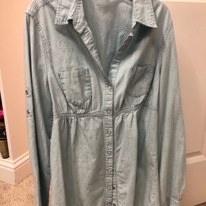 Chambray maternity top